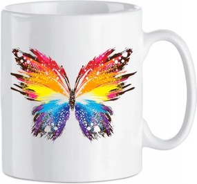 Színes nyomott mintás bögre Pillangó 330 ml