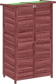vidaXL mokka színű tömör fenyőfa kerti szerszámtároló 83 x 57 x 140 cm