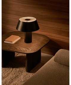 Fekete asztali lámpa fém búrával (magasság 32 cm) Ancare – Kave Home