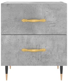 vidaXL 2 db betonszürke szerelt fa éjjeliszekrény 40 x 35 x 47,5 cm