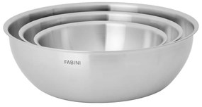 Ezüstszínű rozsdamentes acél tál szett 3 db-os ø 25,5 cm Lucca 3.0 – FABINI