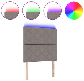 LED Fejtámla Gyémánt Blokkok Mintás Taupe 100 cm Szövetben