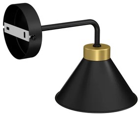 Fali lámpa DEMET 1xE27/60W/230V fekete/arany