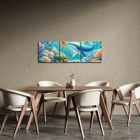 Kép - A világ a víz alatt (órával) (90x30 cm)