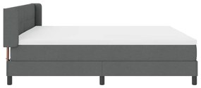 Sötétszürke Boxspring Ágy, 200x200 cm, Anyag