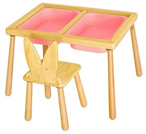 Gyerekasztal székekkel Table and Chair - Pink