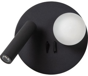 Lucide 77286/02/30 - LED Fali lámpa MATIZ 2xLED/3,5W/230V USB fekete