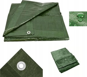 Ponyva Zöld 3x4 90g/m2 vízálló erősített 3m x 4m