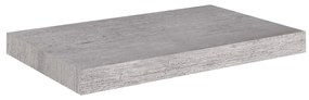 betonszürke MDF lebegő fali polc 50 x 23 x 3,8 cm