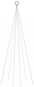 karácsonyfa zászlórúdon 108 színes LED-del 180 cm