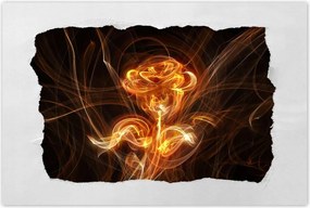 Poszterek 90x60 Lángoló fraktál rózsa