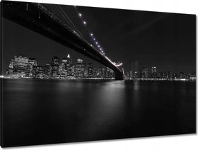 Vászonkép 120x80 Lila fények a hídon