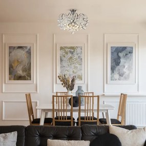 Brilagi - Felületre szerelhető csillár CRYSTAL 6xE14/60W/230V fényezett króm