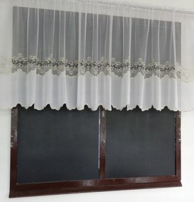 Mg Függöny 573/114 FEHÉR/arany 260x105 készre szerelve K alagúttal