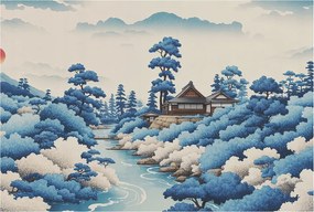 Dekoratív fotótapéta falra Könnyű összeszerelés Nyugodt természet 104x70 Ragasztó