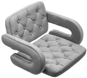HR8403W Acél modern velúr szék