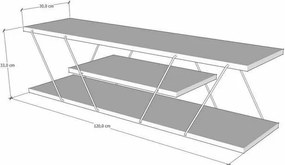 Canaz Black and Walnut TV-asztal