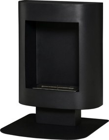 HOMCOM 1.5L Bioetanol Kandalló 3 Óra Üzemidővel, 20 m²-ig Takaróval, 2000W Hőteljesítmény, 46.5x53x65cm, Fekete | Aosom