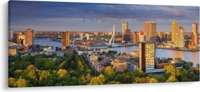 Kép - panoráma Rotterdam, Hollandia (120x50 cm)