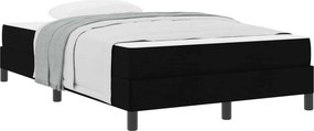 vidaXL Boxrugós ágy matracmal Fekete 120 x 190 cm szövet