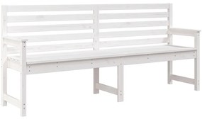fehér tömör fenyőfa kerti pad 203,5 x 48 x 91,5 cm