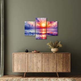 Kép - Színes művészi naplemente (90x60 cm)