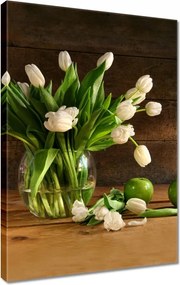 Vászonkép 40x60 Fehér tulipánok