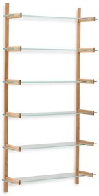 Natúr színű üveg moduláris polcrendszer 110x202x30,5 cm Sitra – Kave Home