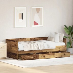Rusztikus Nappaliágy Régi fa F.Engineered wood 90 x 200 cm