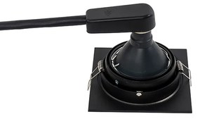 Modern beépíthető reflektor fekete állítható - Chuck 70