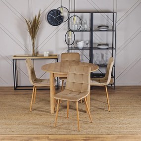 Bézs Bársony Étkezőszék. FREDY