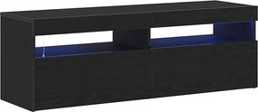 vidaXL TV szekrény Fekete tölgy 120 x 35 x 40 cm Faanyag