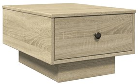 sonoma tölgy színű szerelt fa dohányzóasztal 60 x 45 x 31 cm
