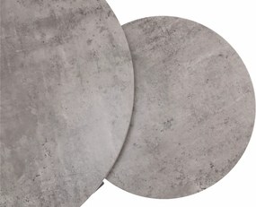 Két dohányzóasztal készlet, beton/fekete, IKLIN