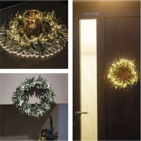 LED-es karácsonyi koszorú 25xLED/3xAA átmérő 35 cm