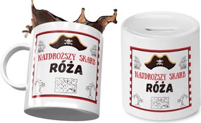 Rózsa Bögre Persely Szett Gyerekeknek Nyomtatott Fotóval