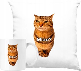 Bögre Szett Macska Párna Miau Kérdés Ötlet Ajándék