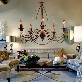 CLASSIC láncos csillár 5xE14/40W/230V bronz színű