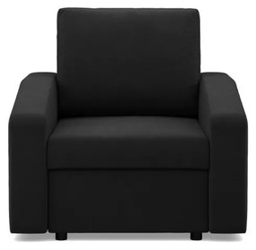 Zeus fotel, döntött kartámasz, szövet anyag, bonell töltet, fekete