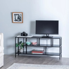 Fekete acél TV-állvány 120x55 cm – Ixia