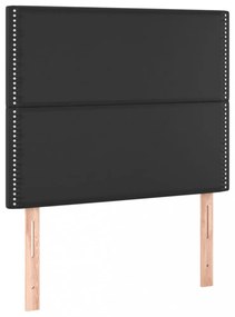 fekete műbőr LED-es fejtámla 90x5x118/128 cm