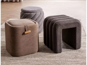 Szürke designer taburet TICA