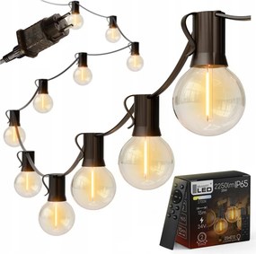 LED Dimmelhető kültéri fényfüzér 25xE12/1W/24/230V 17,5 m IP65 fekete + távirányító