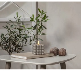 Flamme Dot szürke LED viaszgyertya, magasság 9,5 cm - Star Trading