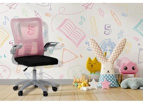 Gyerek szék, magasságában állítható, rózsaszín hálós, KA-K2008 PINK