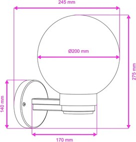 BRILAGI -LED RGBW kültéri fali lámpa HARBOR 1xE27/12W/230V IP33 antracit/fehér