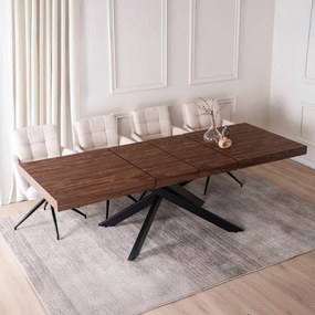 HAMPTON bővíthető asztal 160-240 cm dió/fekete