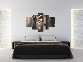 Kép - Szarvas az erdőben (150x105 cm)