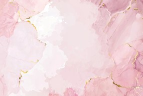 Tapéta vinil flizelin márvány púderrózsaszín hálószoba 368x248cm