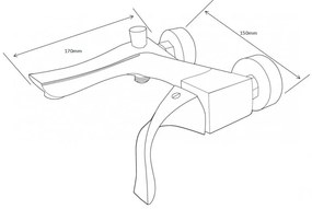 Mexen Estrella kádtöltő csaptelep - króm (72330-00)